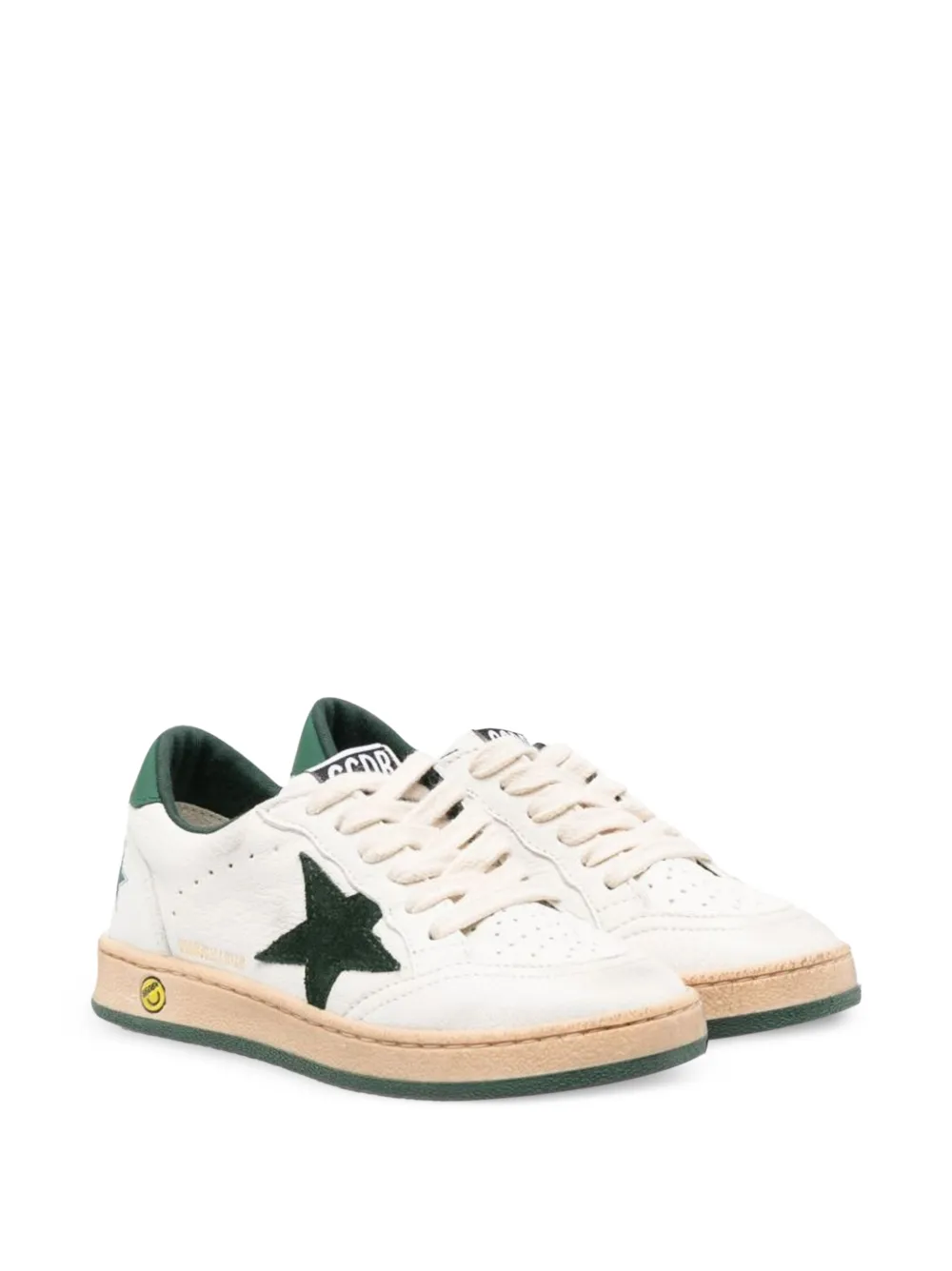 Golden Goose Kids Star Patch leather sneakers - Bianco