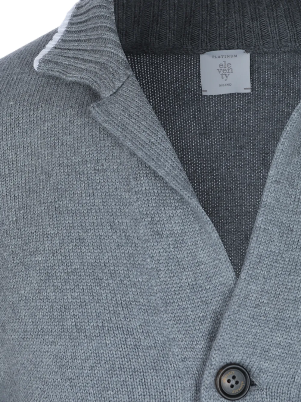 Eleventy Button-up vest Grijs
