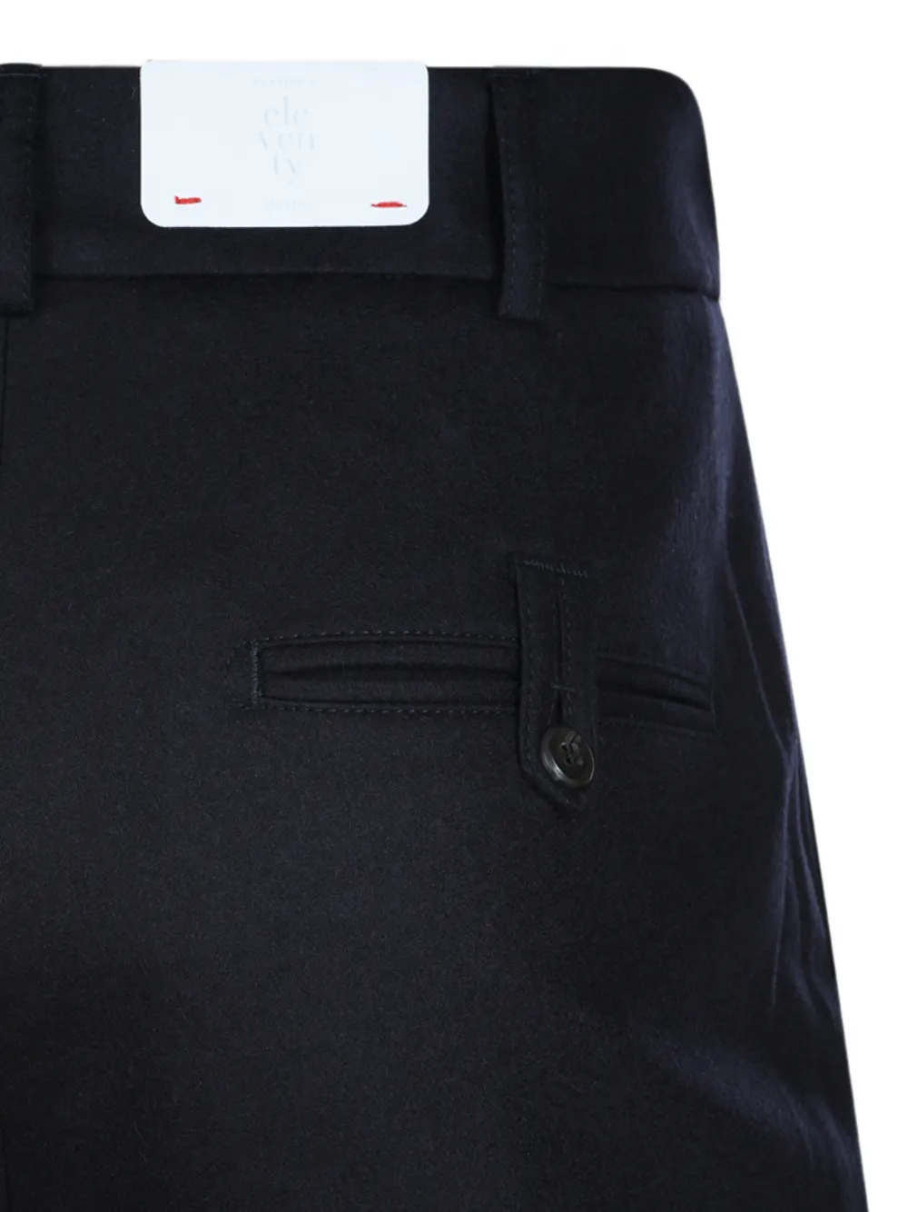 Eleventy Broek met knoopsluiting en riemlussen Blauw