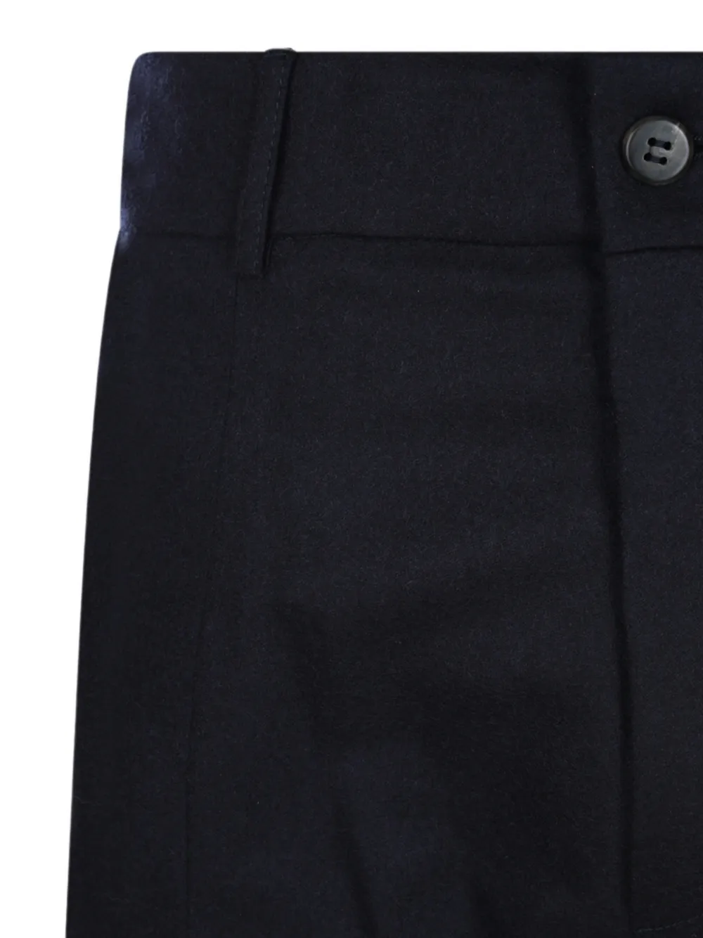 Eleventy Broek met knoopsluiting en riemlussen Blauw