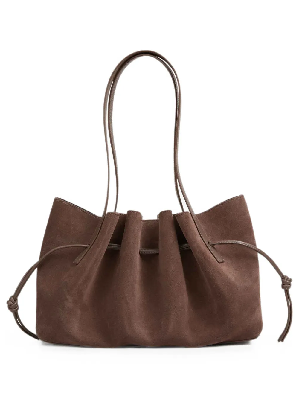 Yuzefi Scallop suede shoulder bag - Marrone