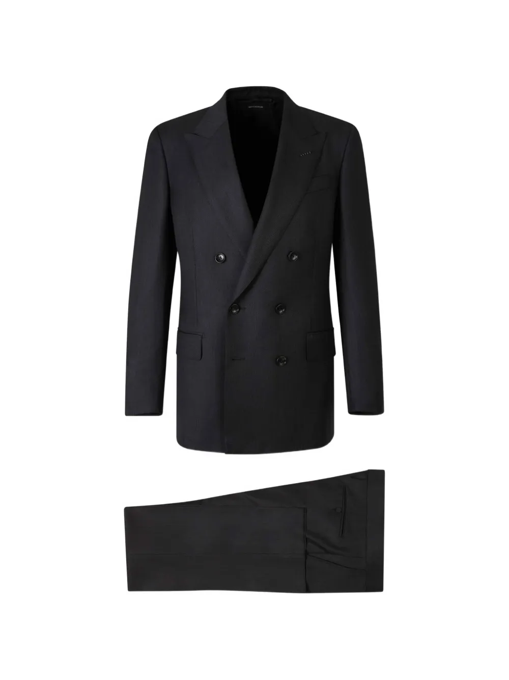TOM FORD herringbone double-breasted suit - Schwarz