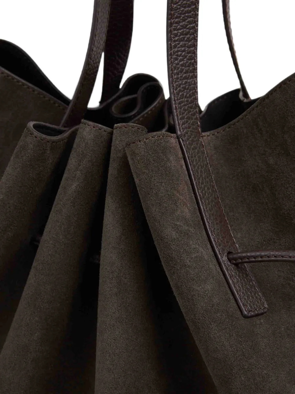 Yuzefi Scallop suède shopper Bruin