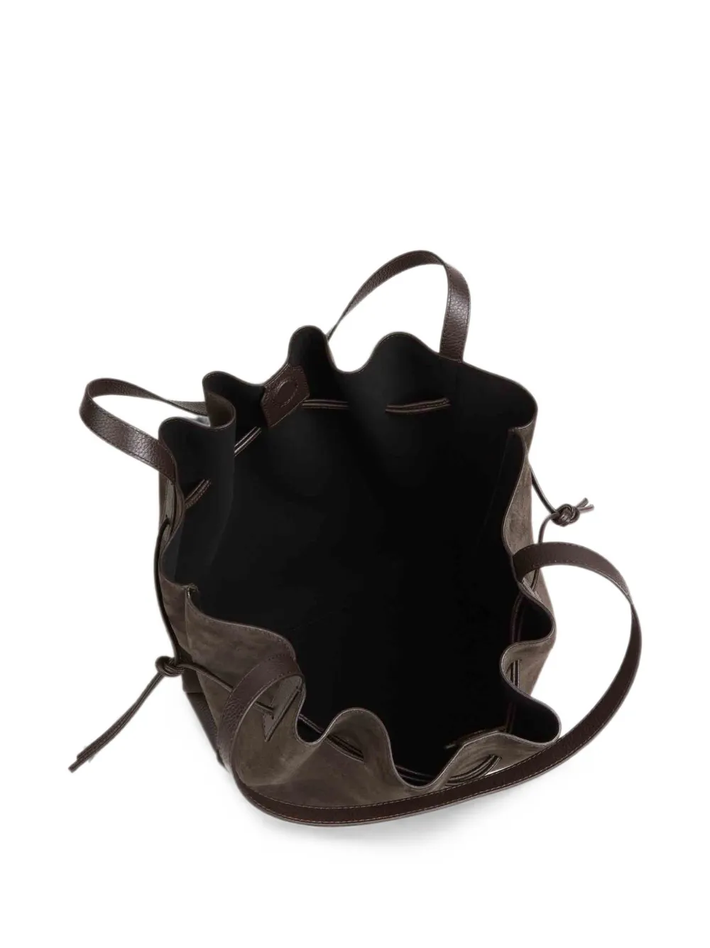 Yuzefi Scallop suède shopper Bruin
