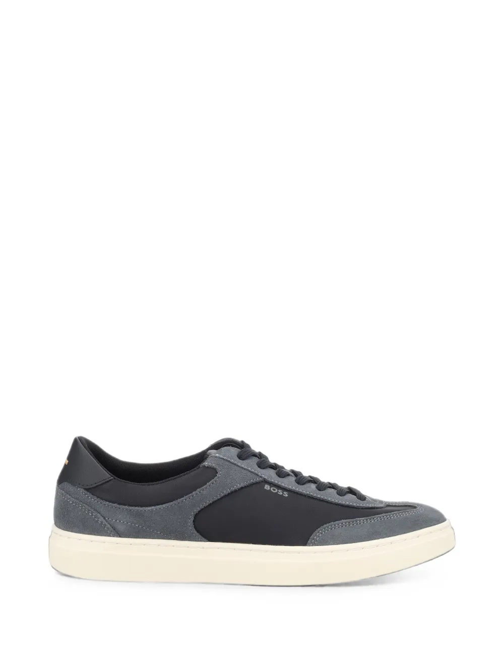 BOSS Kieran suede-panelled logo-print sneakers - Grigio