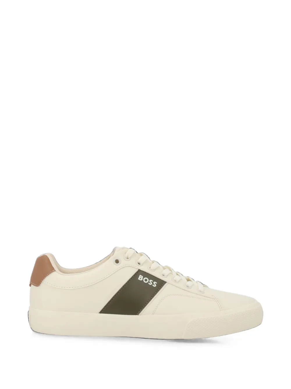 BOSS Aiden logo-print panelled sneakers - Nude