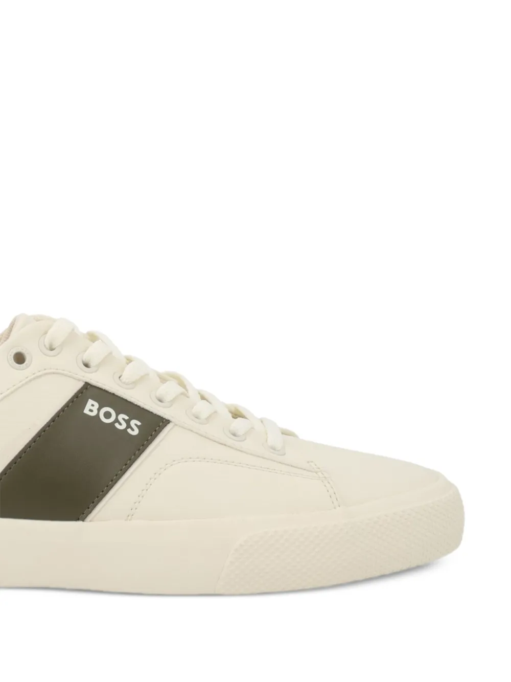 BOSS Aiden logo-print panelled sneakers Beige