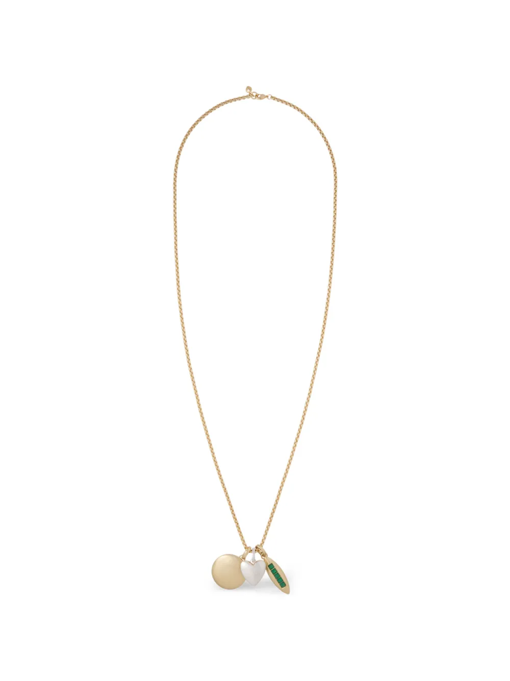 Roxanne Assoulin charm-pendant box-chain necklace - Gold
