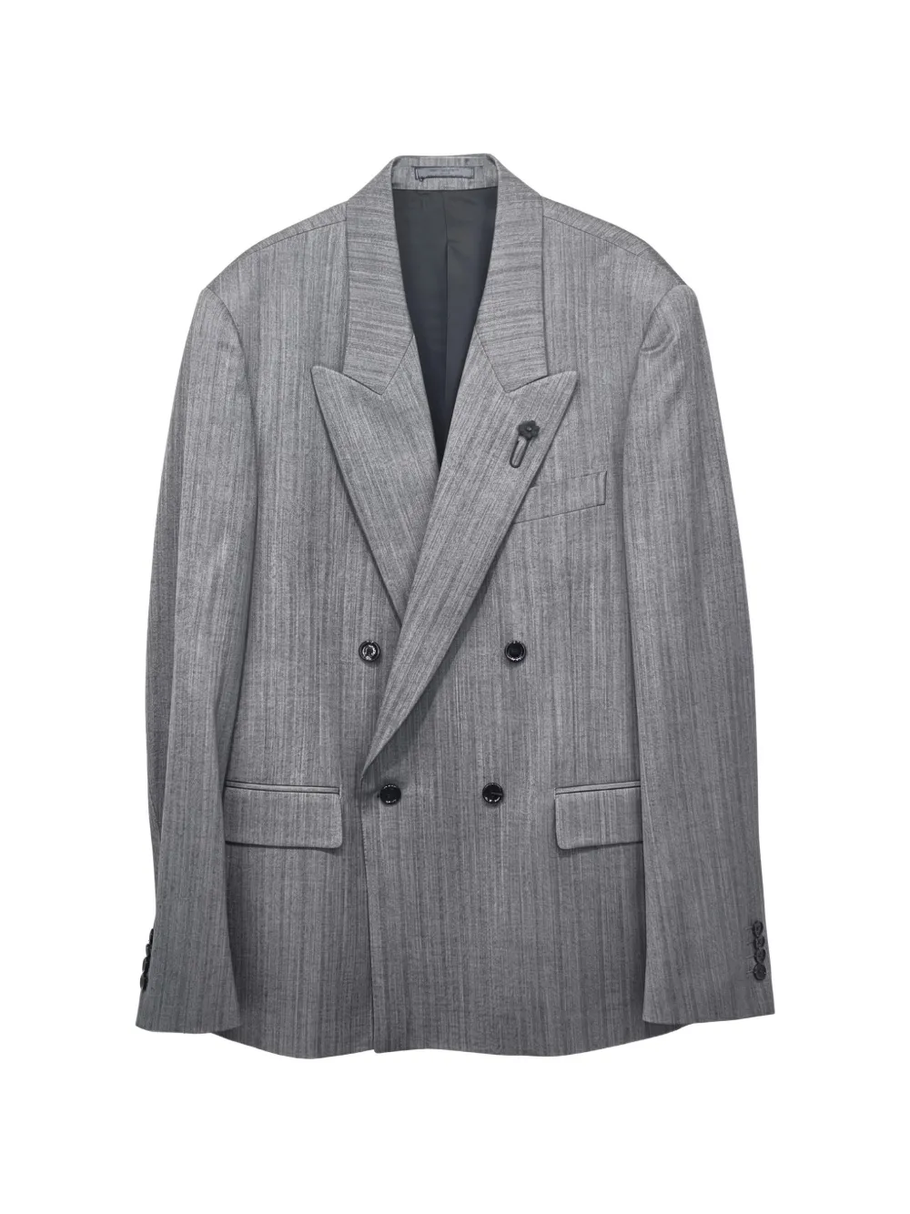 Lardini Wollen blazer met dubbele rij knopen Grijs