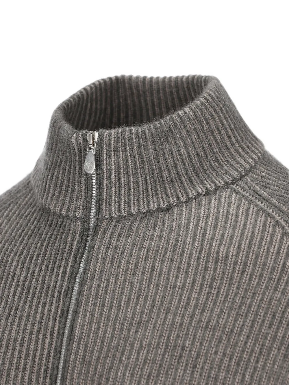 Brunello Cucinelli Ribgebreid vest Grijs