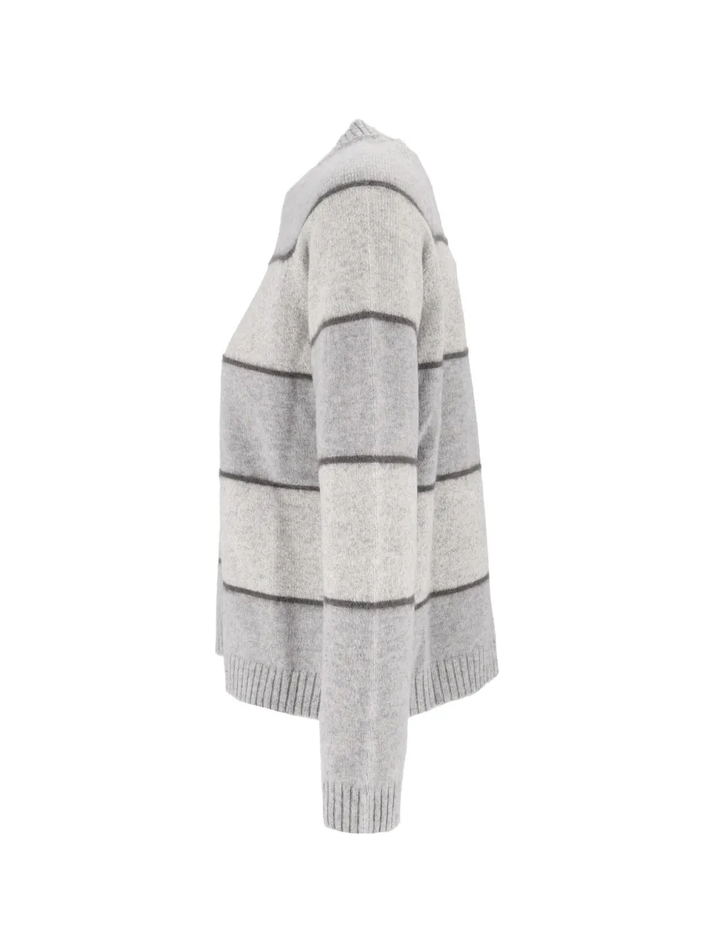 Kangra striped crew-neck sweater Grijs