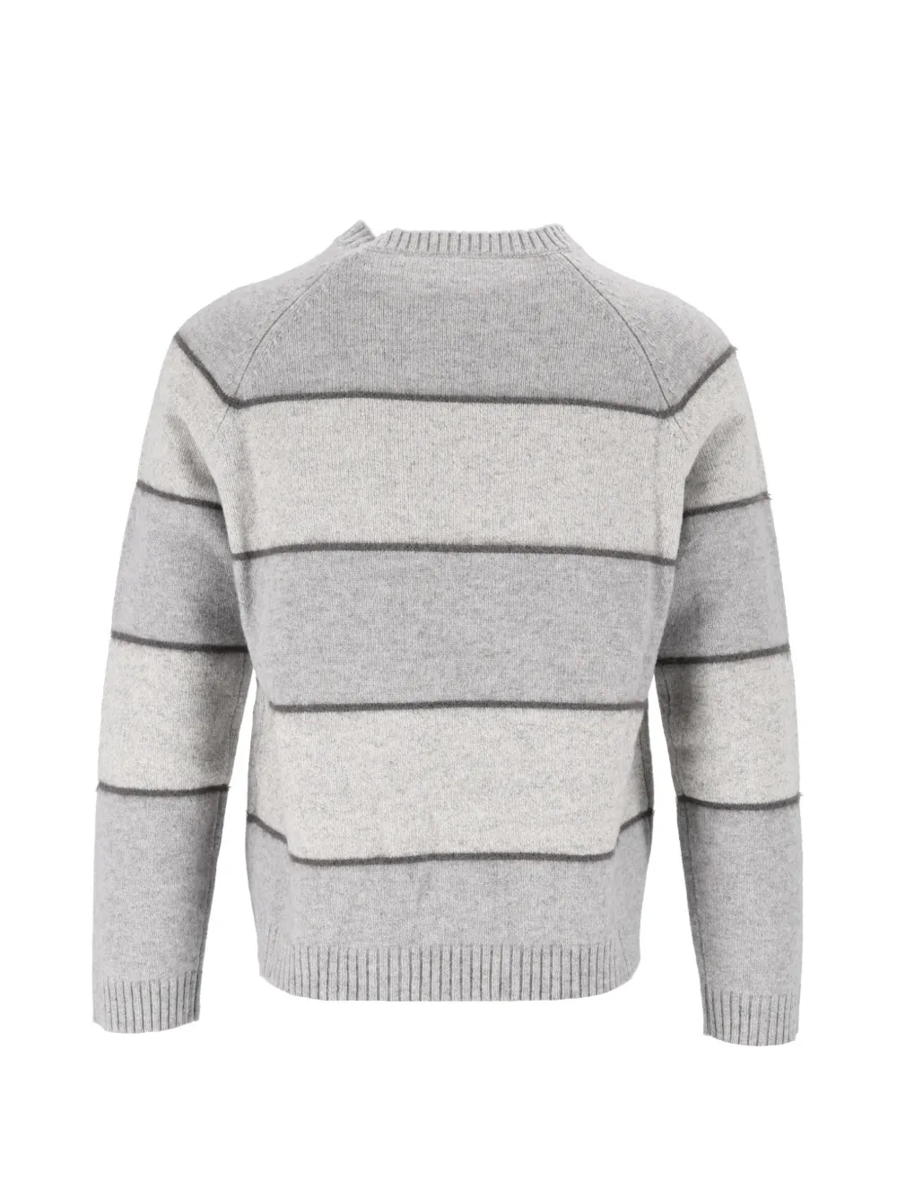 Kangra striped crew-neck sweater Grijs