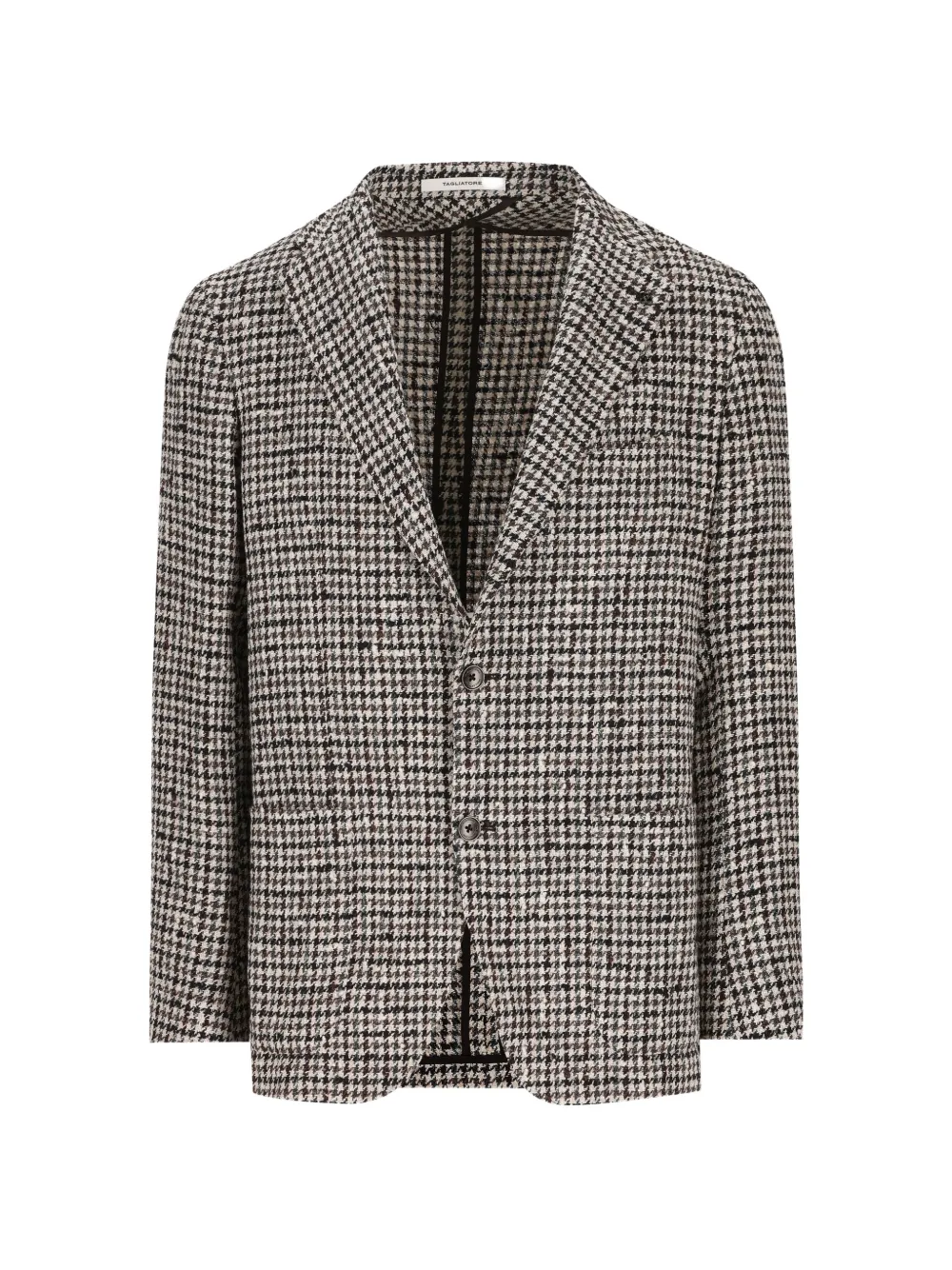 Tagliatore houndstooth-pattern single-breasted blazer - Braun