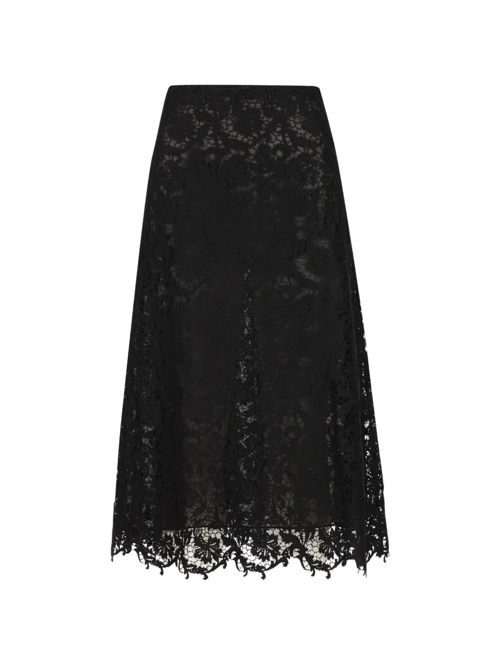 FENDI black macramé lace skirt - Schwarz