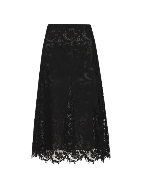 FENDI black macramé lace skirt
