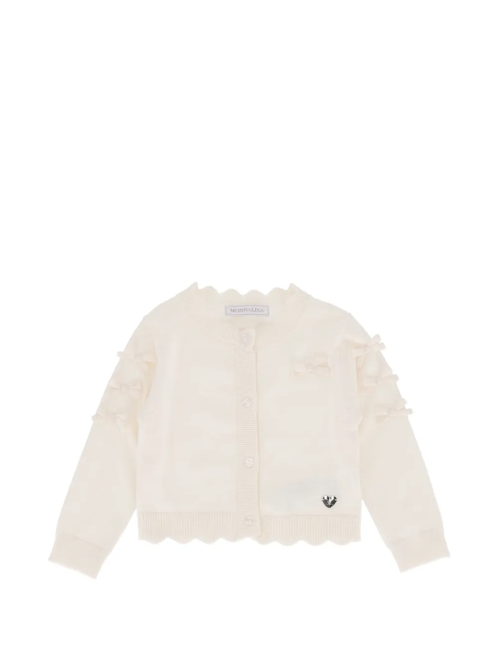 Monnalisa Cardigan con fiocco - Bianco
