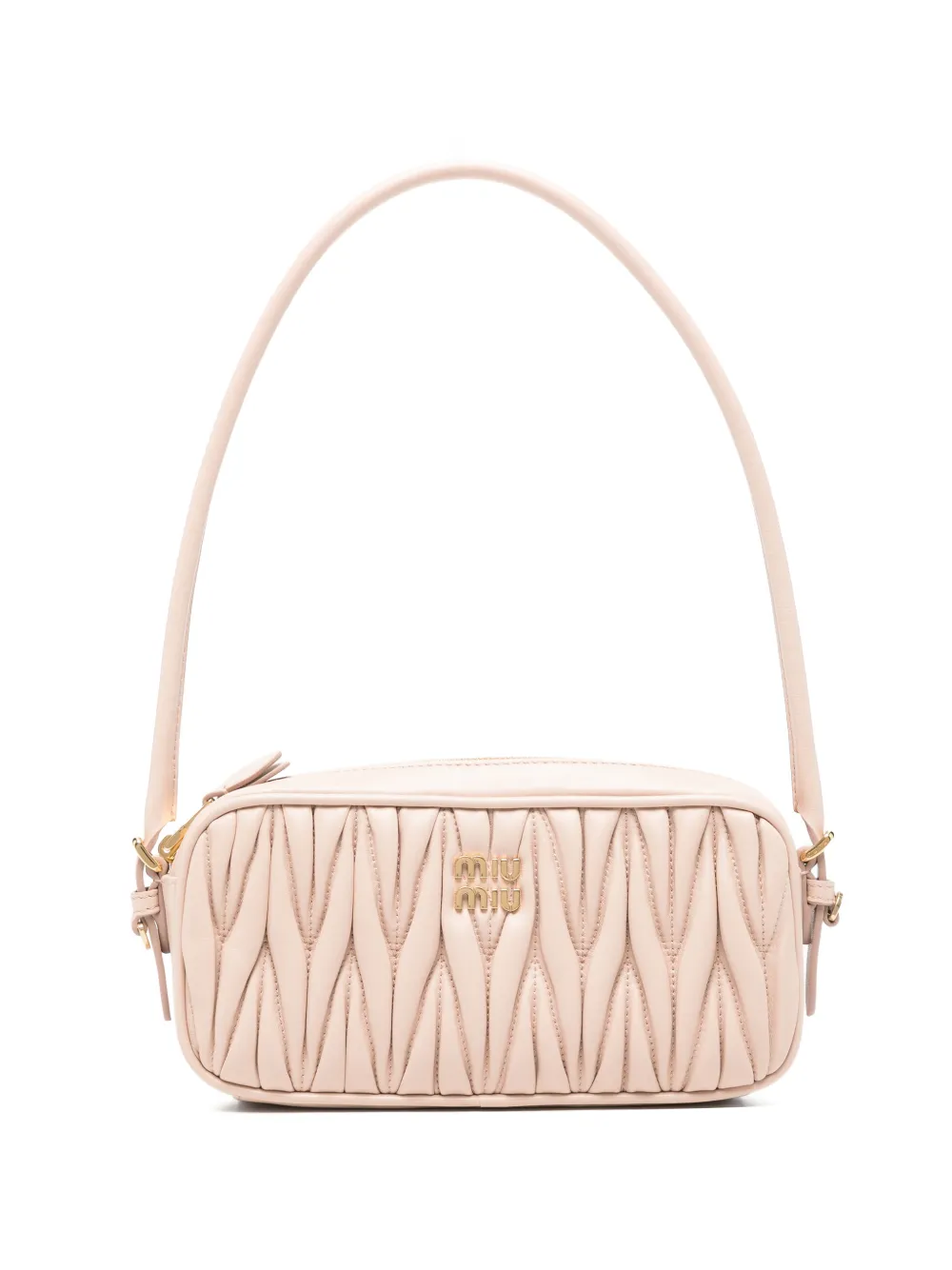 Miu Miu Matelassé nappa-leather pouch - Rosa