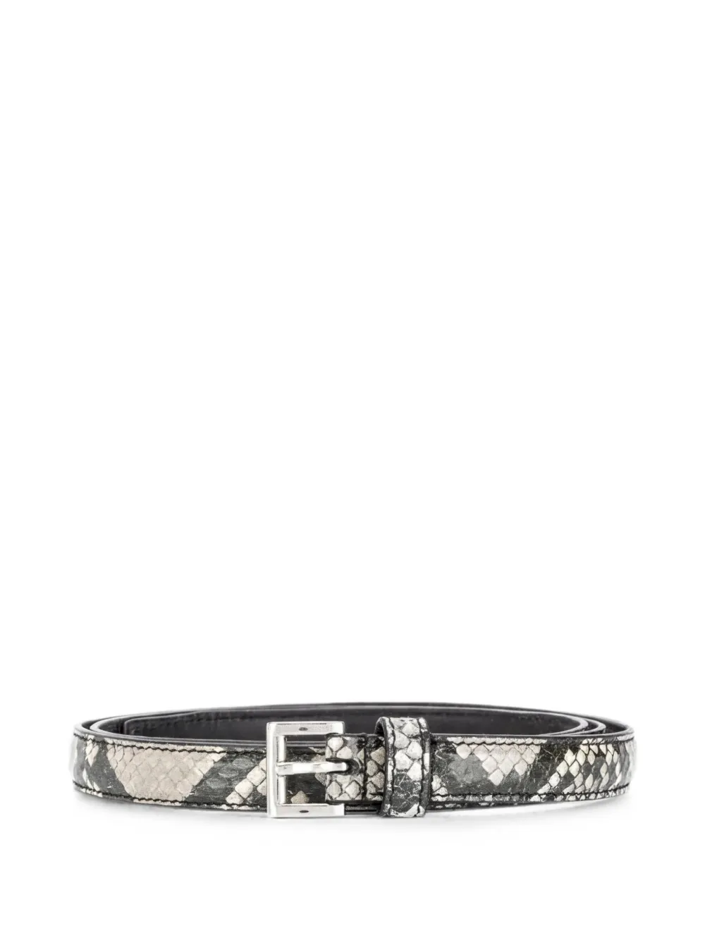 Prada snakeskin square-buckle belt - Grigio