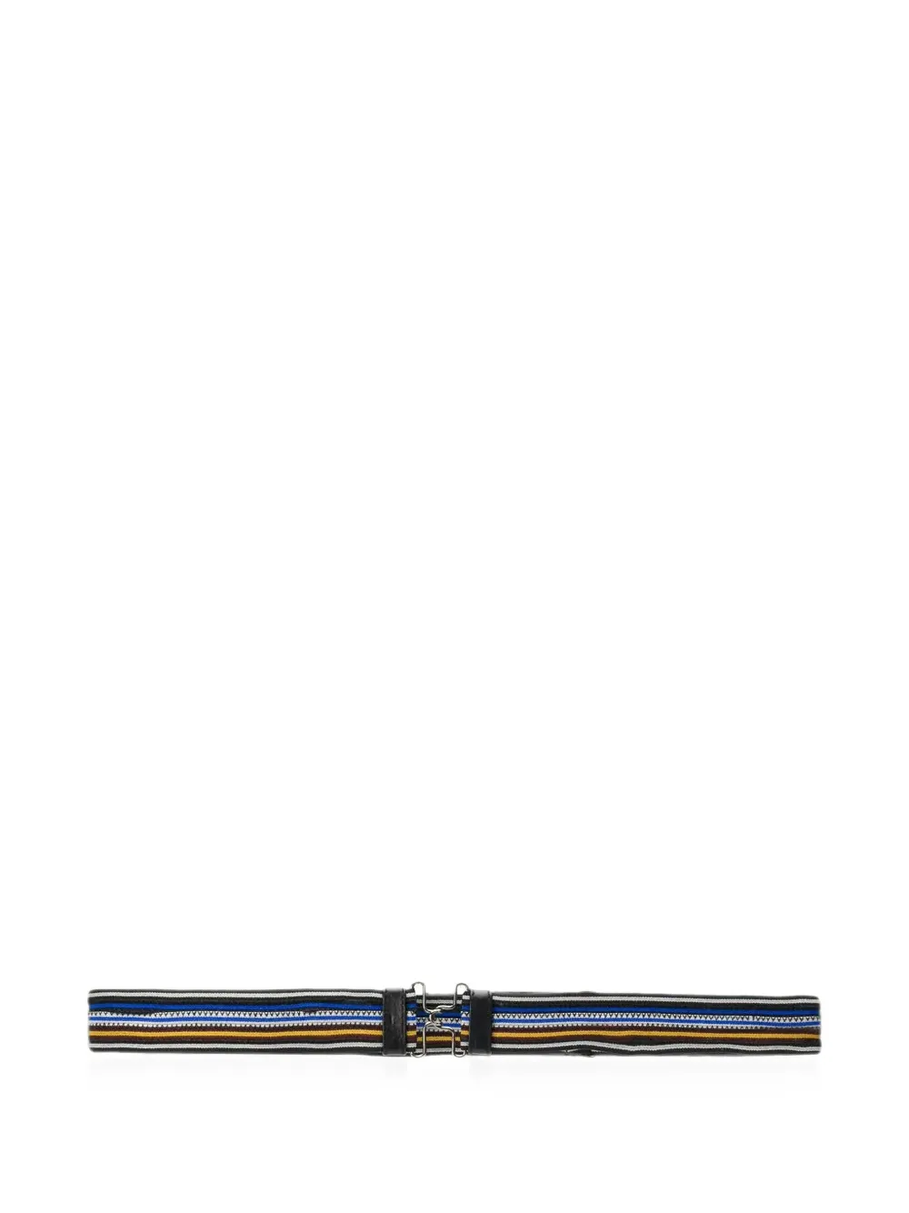 Prada striped clasp-buckle belt - Nero