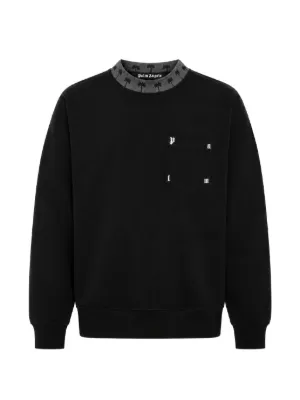 Prada logo-embroidered crew-neck Sweater | Black | FARFETCH