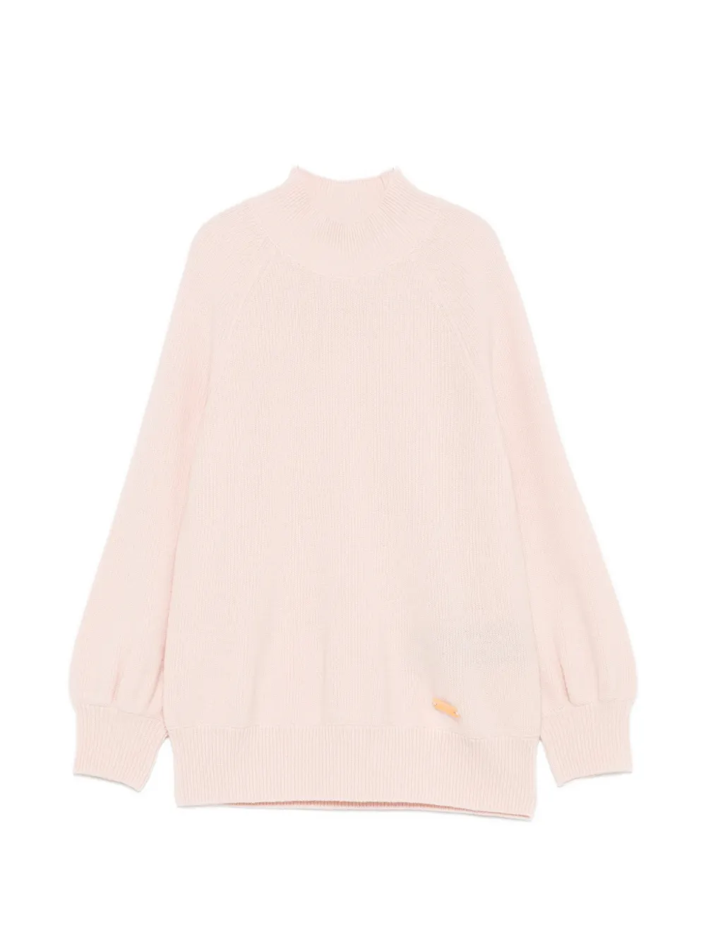 Balmain Kids ribbed-knit mock-neck sweater - Rosa