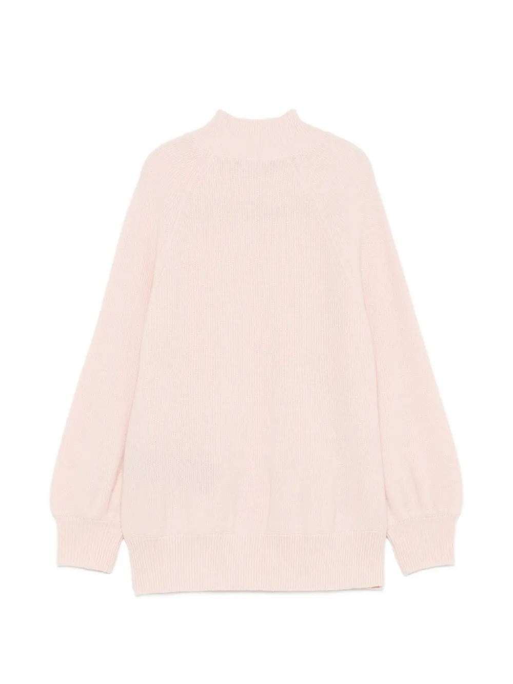 Balmain Kids Ribgebreide trui met hoge hals Roze
