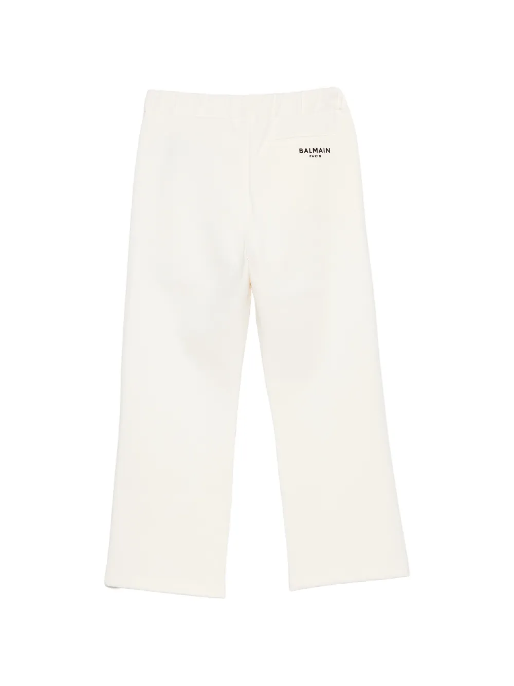 Balmain Kids Broek met gesmockt detail en logoprint Beige