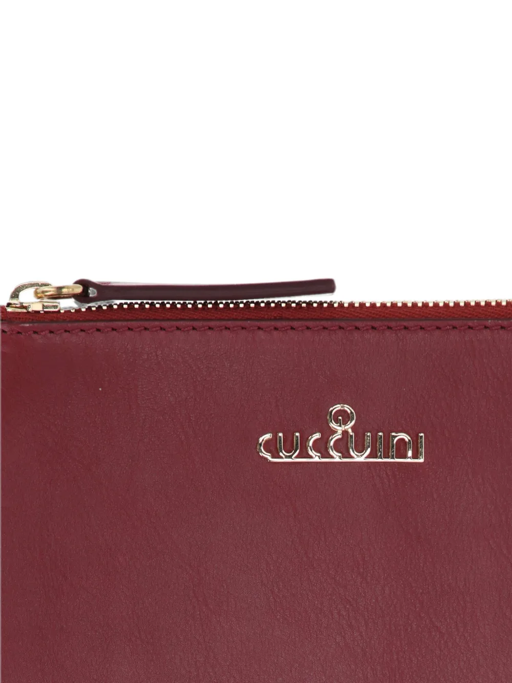 GIANNI CUCCUINI Portemonnee met logoplakkaat Rood