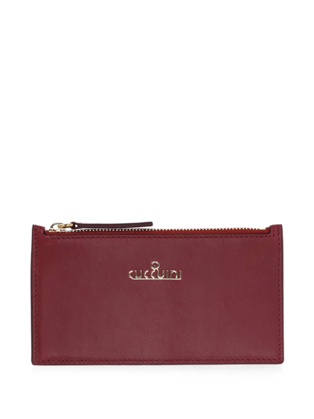 GIANNI CUCCUINI logo-plaque zipped wallet - Rot