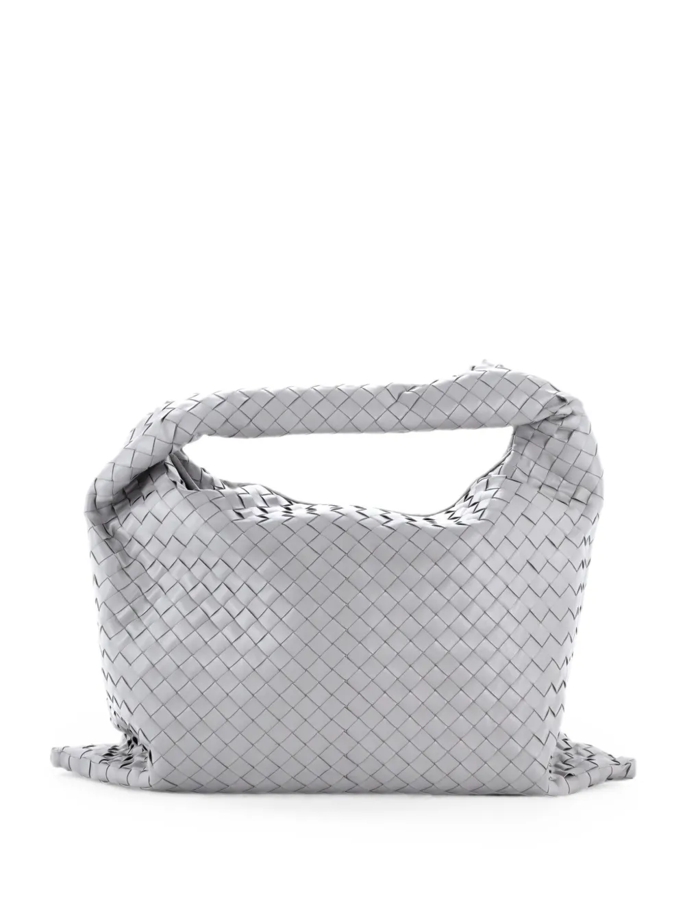 Bottega Veneta Pre-Owned Hop Intrecciato Leather Large hobo bag - Grau