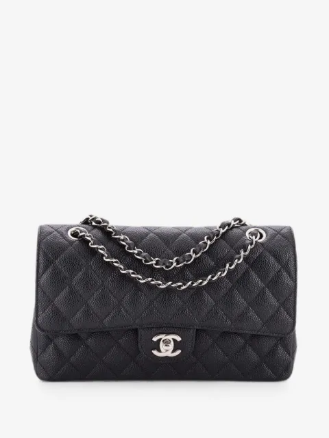 CHANEL Pre-Owned Classic Double Flap Bag Quilted Caviar Medium shoulder bag