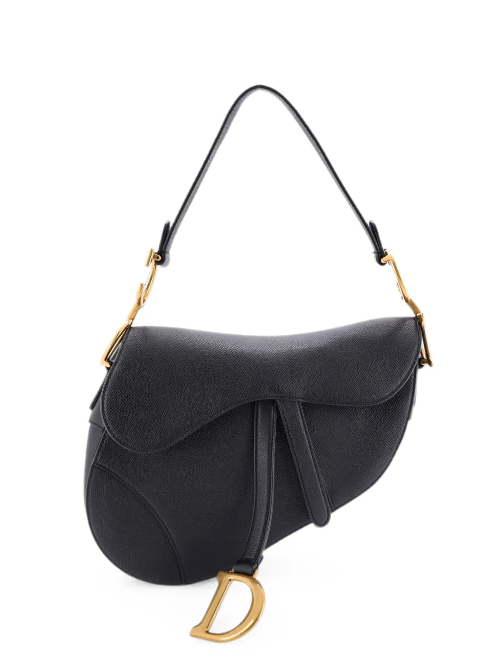 Christian Dior Pre-Owned Saddle Handbag Leather Medium shoulder bag - Schwarz