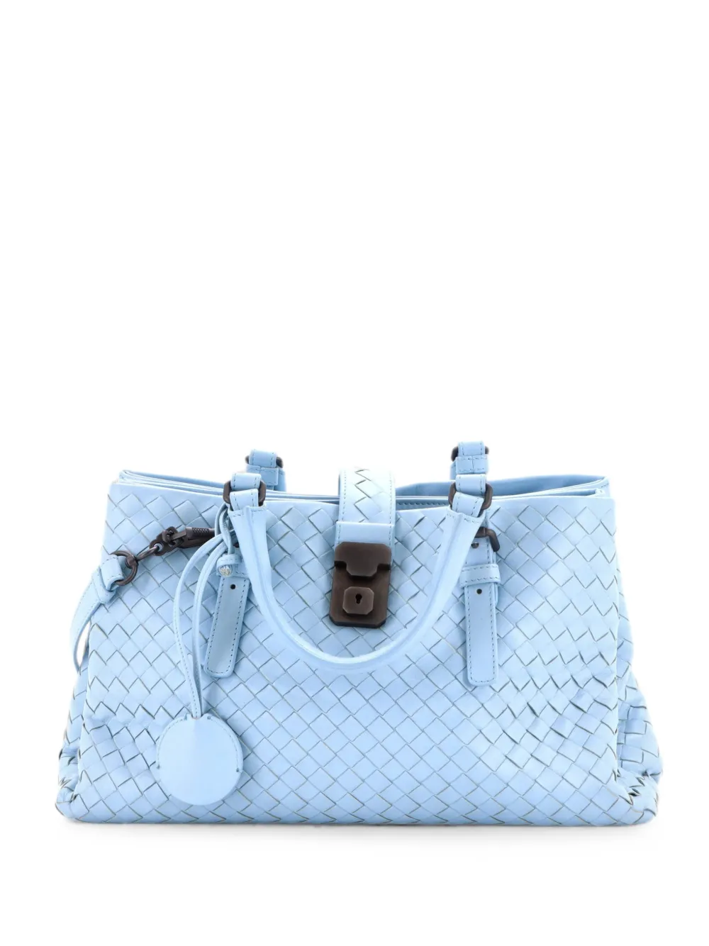 Bottega Veneta Pre-Owned Kleine Roma Intrecciato Nappa-Tote Bag - Blau