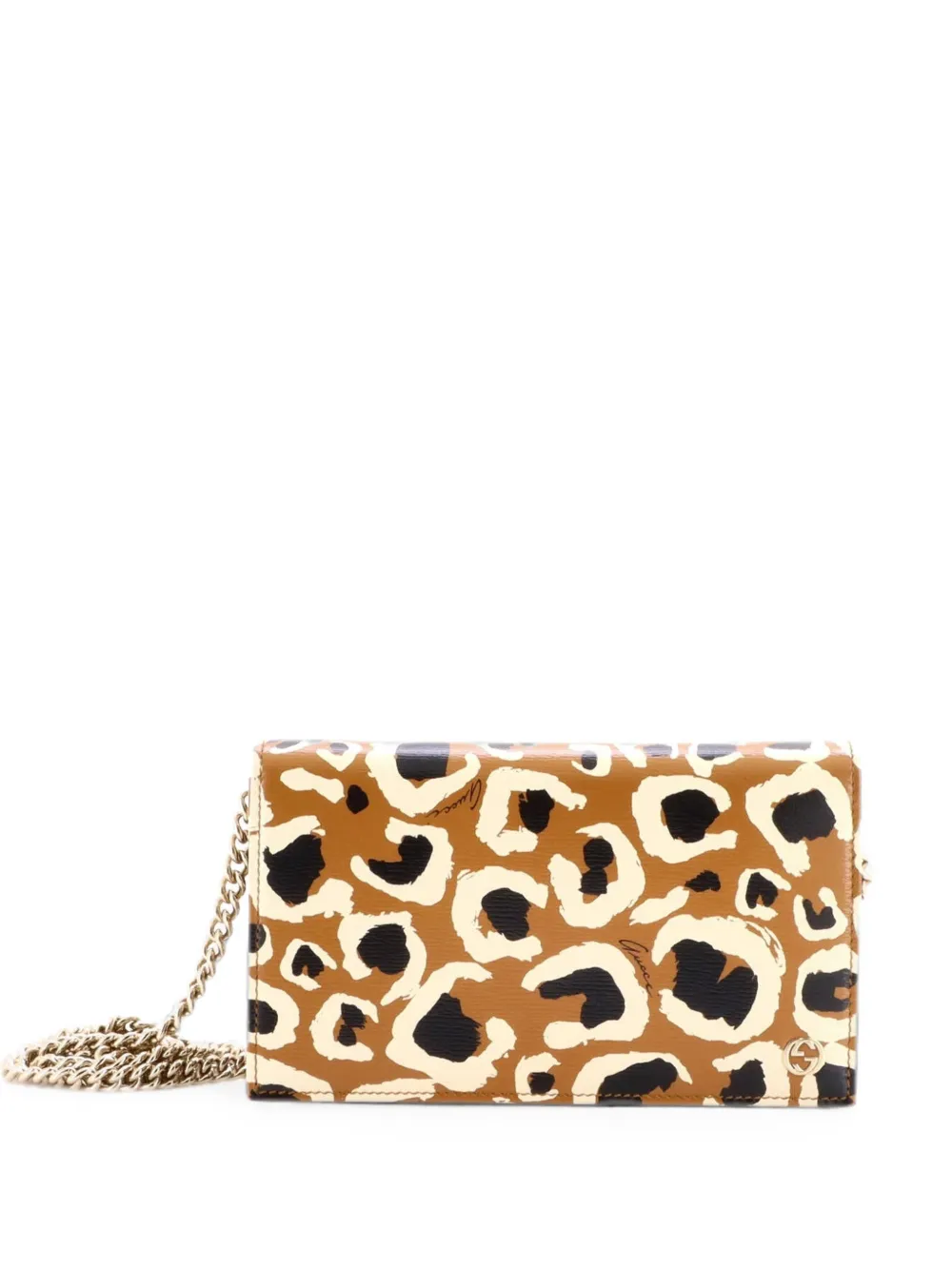 Gucci Pre-Owned Betty Chain Wallet Printed Leather clutch bag - Multicolore