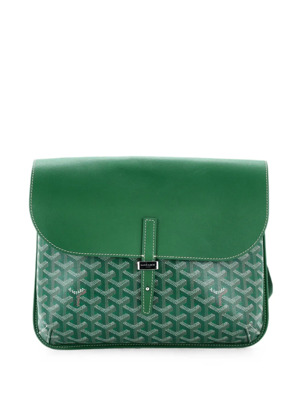 Goyard Pre-Owned Coursier Messenger Bag Coated Canvas and Leather crossbody bag - Grün