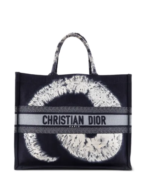 Christian Dior Pre-Owned Book Embroidered Canvas Large tote bag