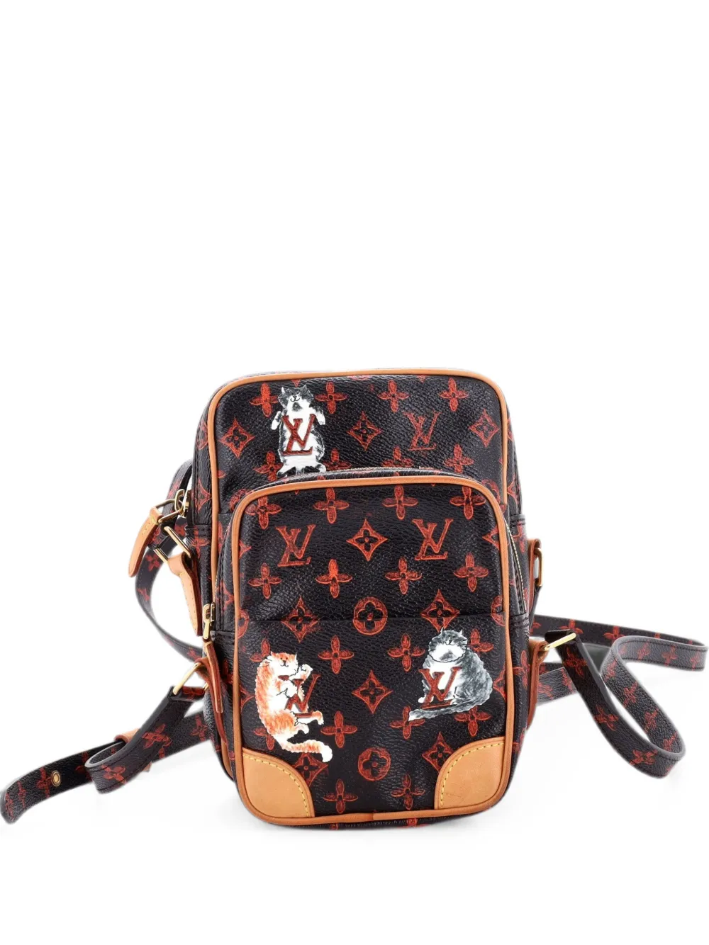 Louis Vuitton Pre-Owned Paname Bag Set Limited Edition Grace Coddington Catogram Canvas crossbody bag - Marrone