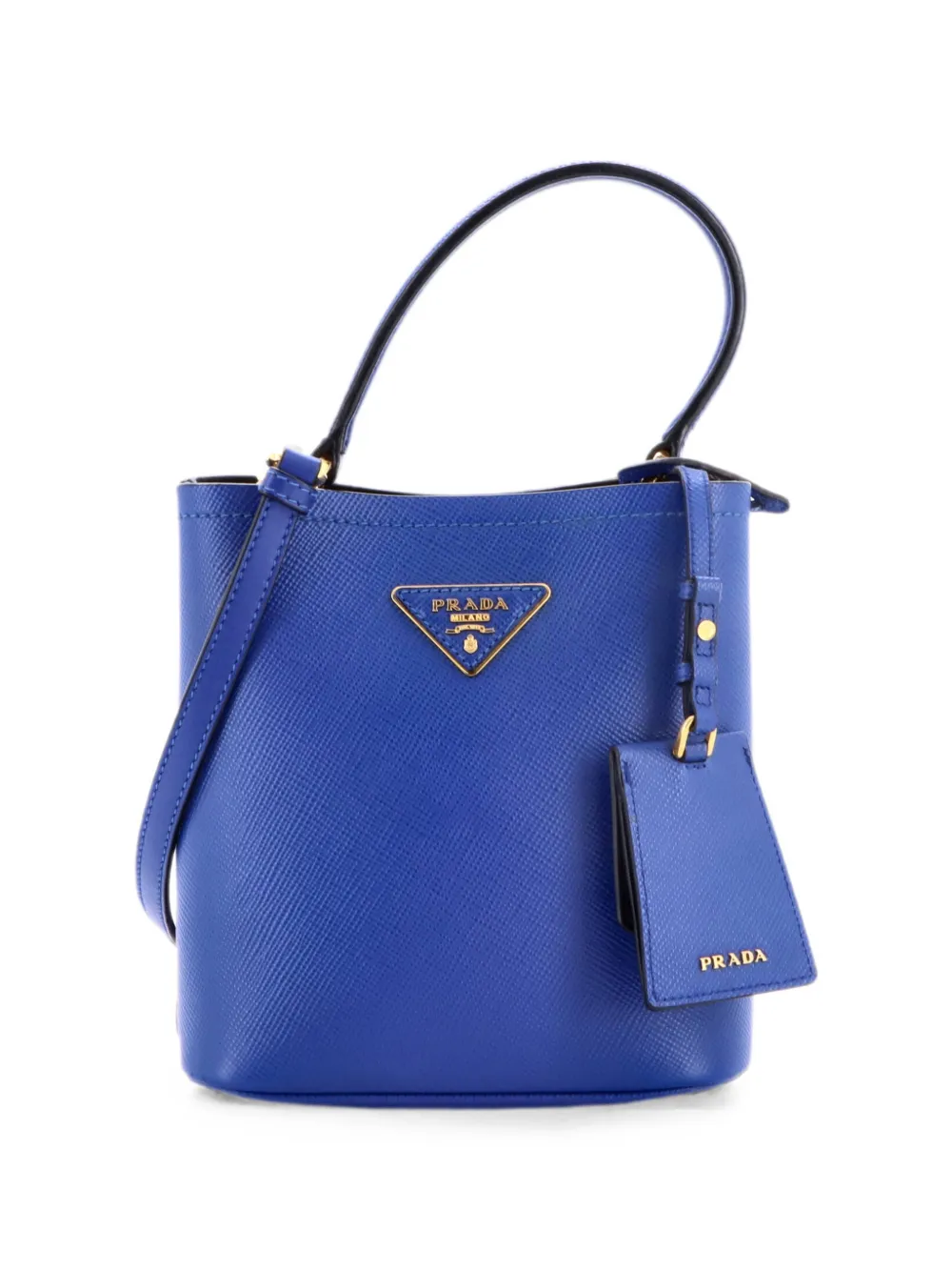 Prada Pre-Owned Panier Saffiano Leather Small bucket bag - Blau