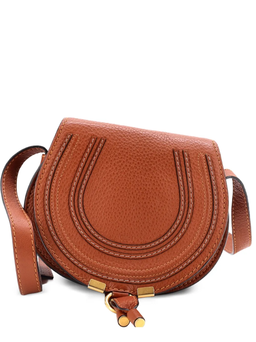 Chloé Pre-Owned Kleine Marcie Umhängetasche aus Leder - Braun