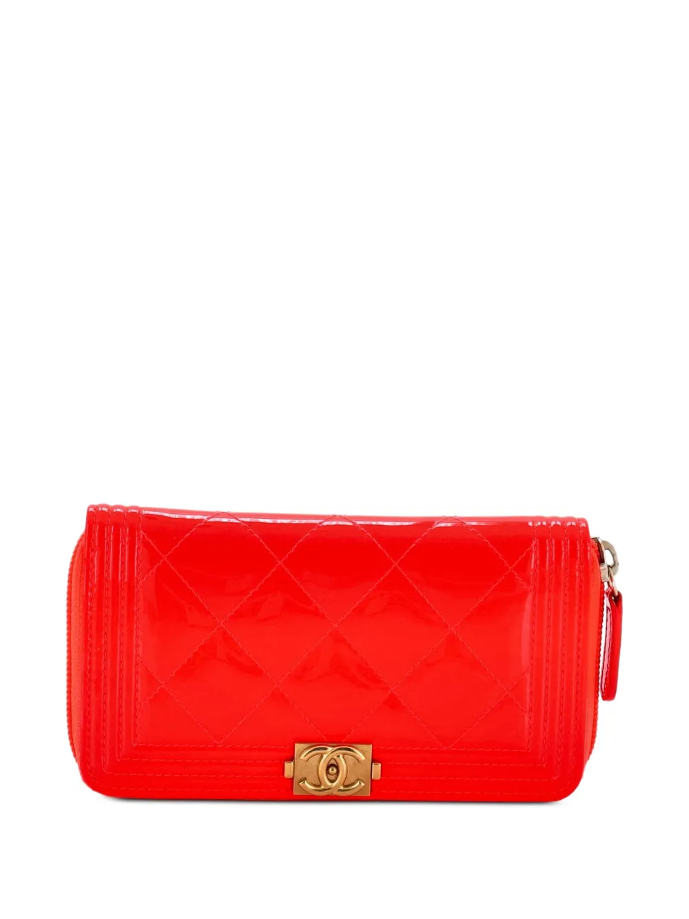 CHANEL Pre-Owned Gestepptes Portemonnaie mit Reißverschluss - Orange