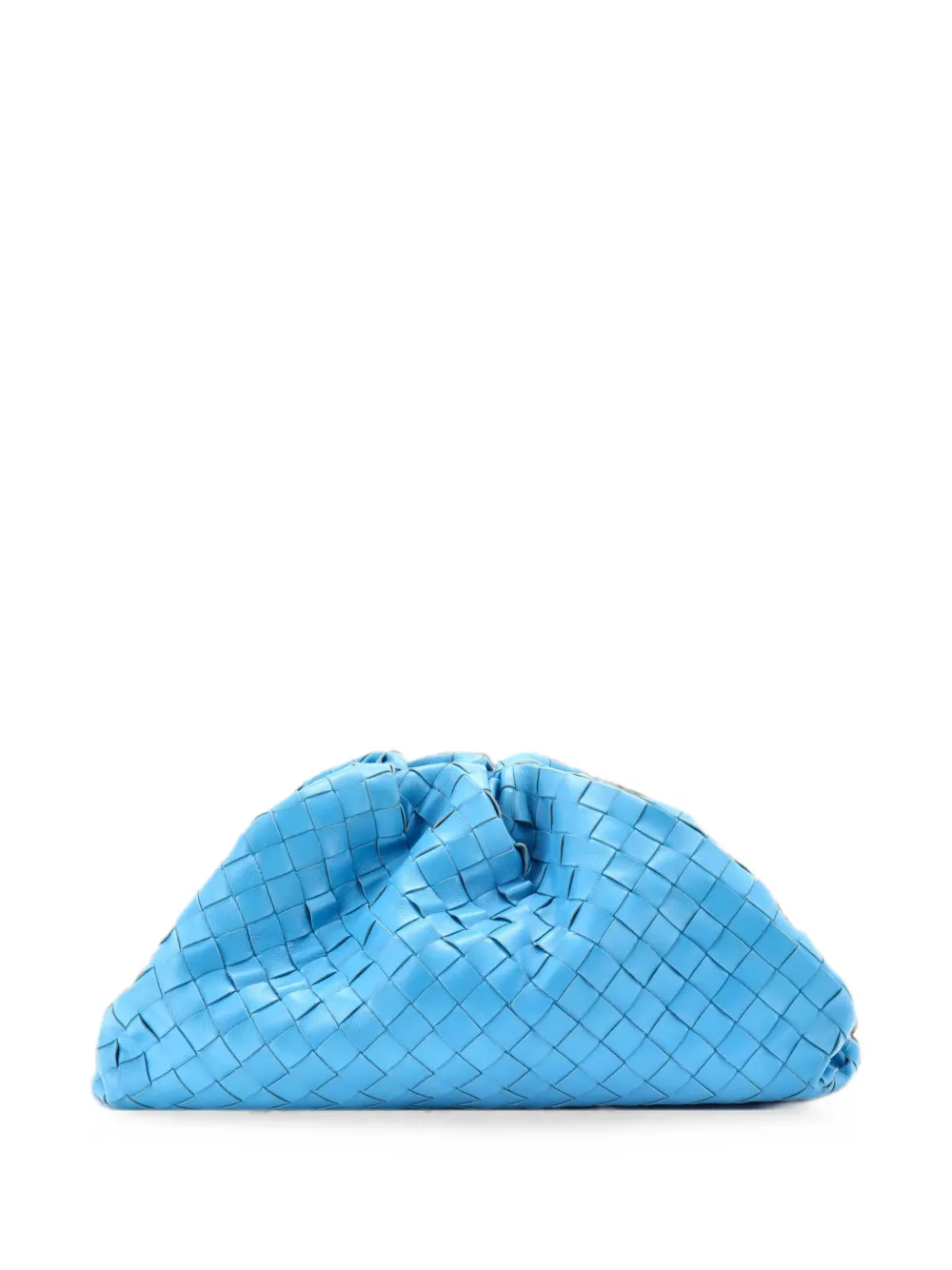 Bottega Veneta Pre-Owned Mini The Pouch Umhängetasche aus Nappaleder mit Intrecciato-Muster - Blau