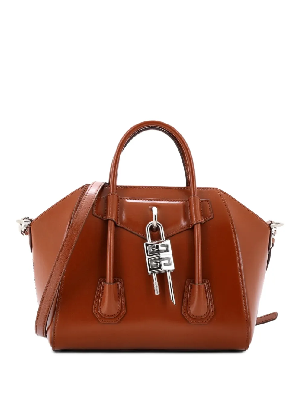 Givenchy Pre-Owned Antigona Lock Bag Leather Mini Crossbody Bag