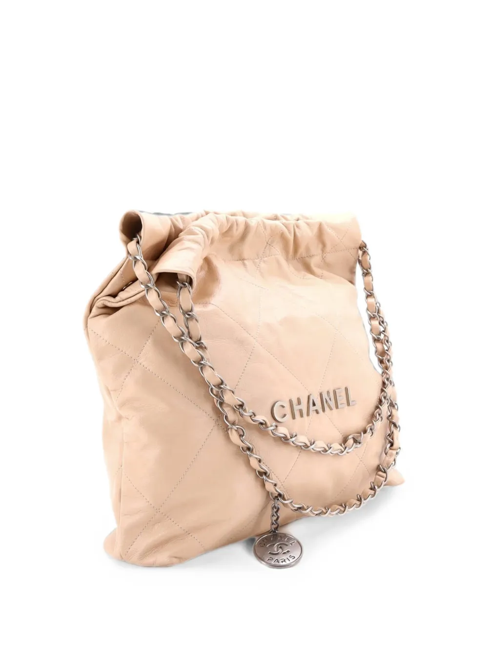 CHANEL Pre-Owned 22 Chain Quilted Calfskin Small hobo bag - Toni neutri