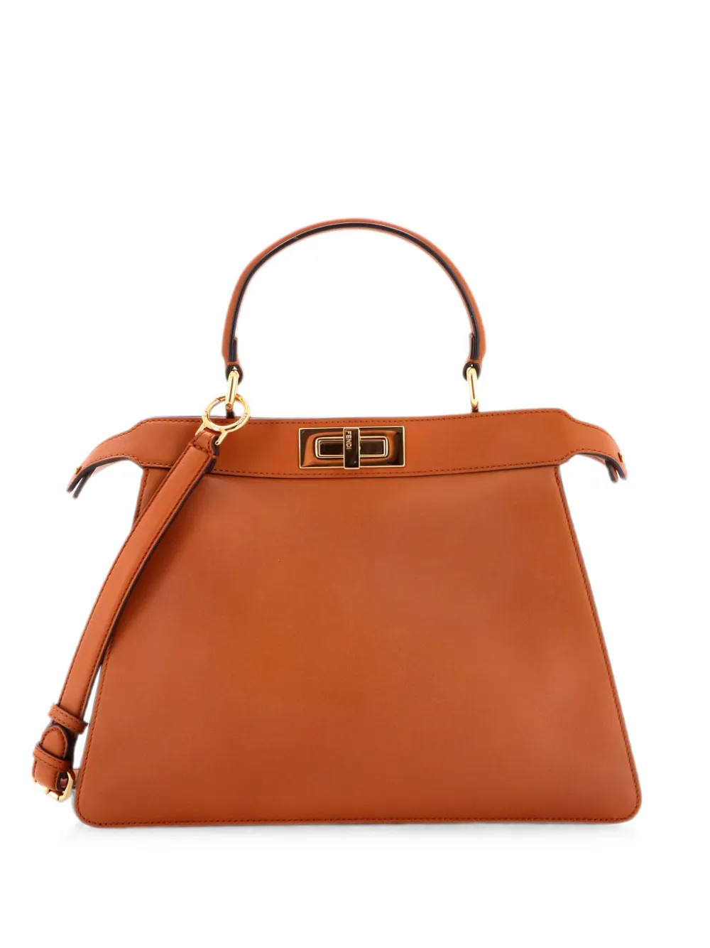 Fendi Pre-Owned Peekaboo ISeeU Bag Leather Medium satchel - Marrone