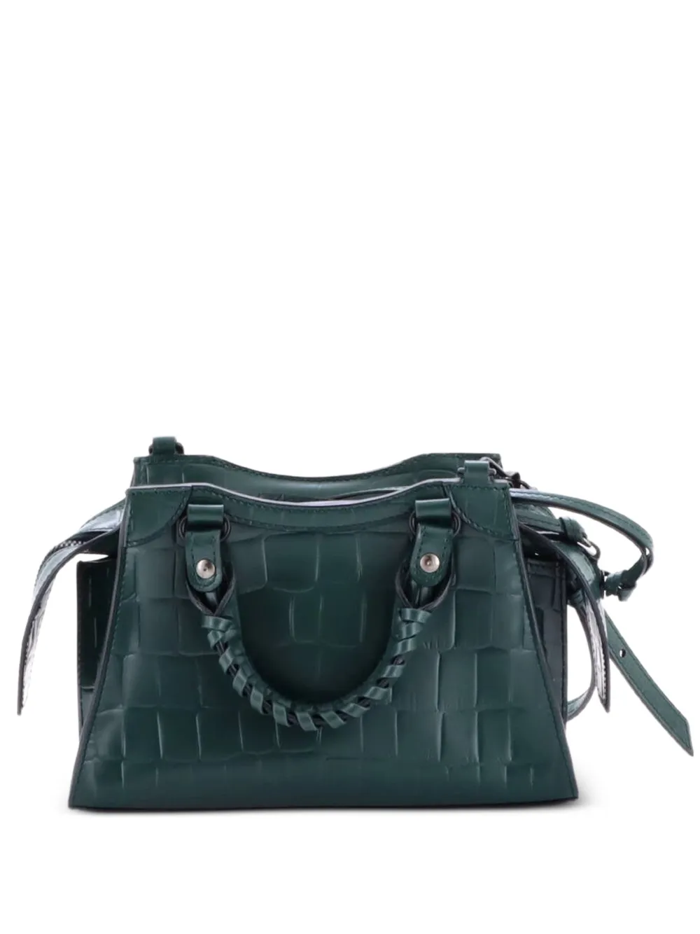 Balenciaga Pre-Owned Neo Classic City Bag Crocodile Embossed Leather Mini crossbody bag - Grün