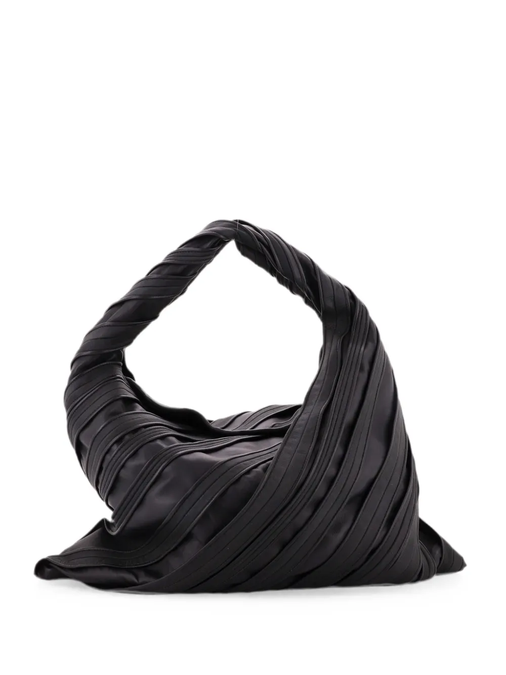 Bottega Veneta Pre-Owned Hop Striped Leather and Suede Large hobo bag - Schwarz