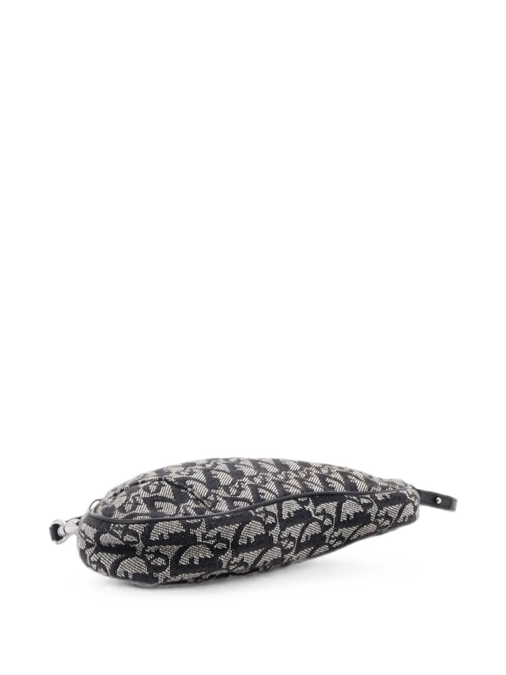 Dior Pre-owned Vintage Saddle Bag Diorissimo Canvas Mini Clutch Bag in Blue, view 4