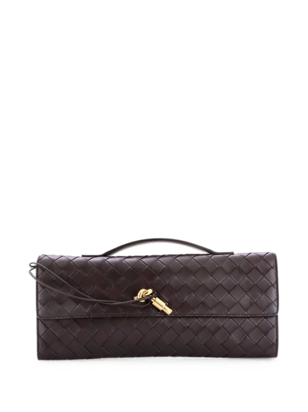 Bottega Veneta Pre-Owned Andiamo Top Handle Intrecciato Nappa Long clutch bag - Braun
