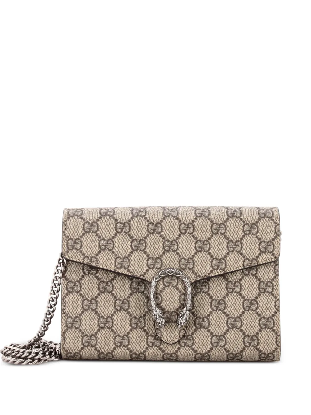 Gucci Pre-Owned Dionysus Chain Wallet GG Coated Canvas Small crossbody bag - Marrone