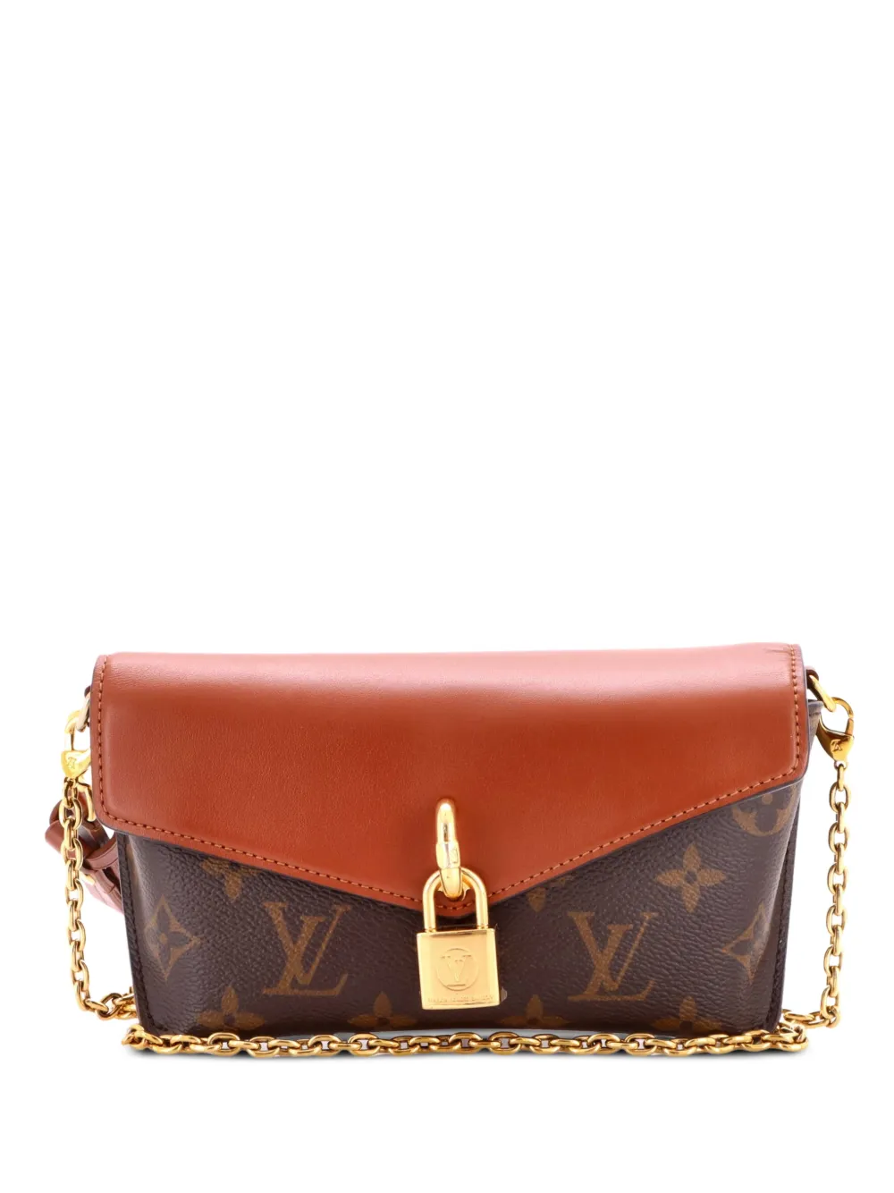 Louis Vuitton Pre-Owned Padlock on Strap Handbag Monogram Canvas and Leather crossbody bag - Marrone
